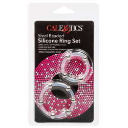 Calexotics Lot de 2 Cockrings Transparents avec Billes